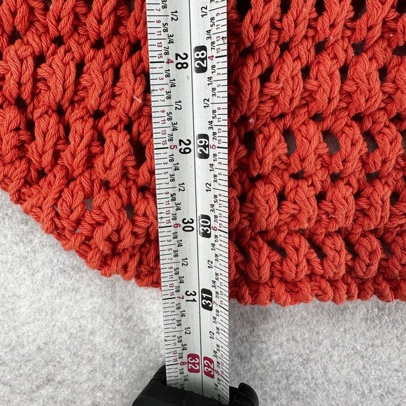 Free People FP Beach Tank Top Womens SMALL Orange Sleeveless Crochet Knit - Picture 11 of 13